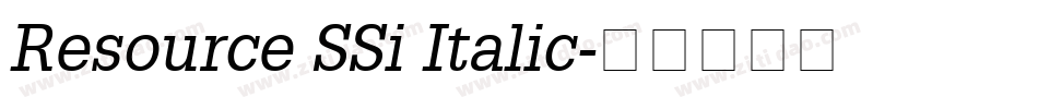 Resource SSi Italic字体转换